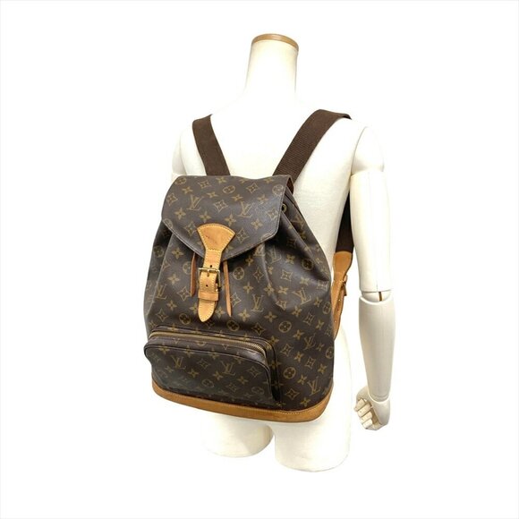 LOUIS VUITTON Brown Monogram Canvas Backpack - Picture 2 of 9